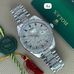 First copy White diamond Full bezel design Available at discount online in india