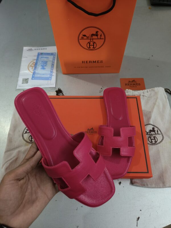 FIRST COPY HERMES ORAN SANDALS (pink) FOR WOMENS  - Image 3