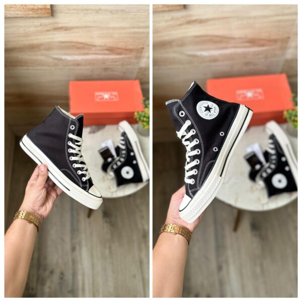 FIRST COPY CONVERSE CHUCK MID 70 BLACK WHITE - Image 6