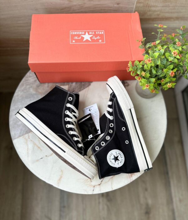 FIRST COPY CONVERSE CHUCK MID 70 BLACK WHITE - Image 5