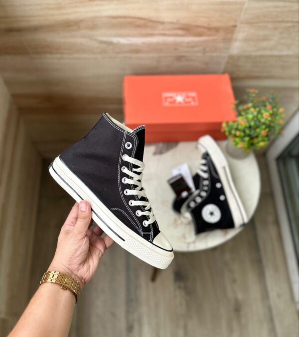 FIRST COPY CONVERSE CHUCK MID 70 BLACK WHITE - Image 4