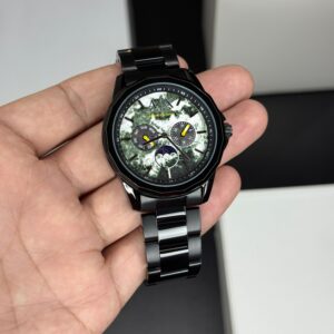 FIRST COPY Armani Exchange Men's Moonphase Multifunction Full Black Watch