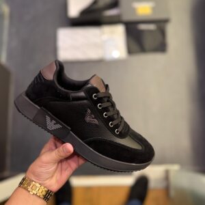 FIRST COPY EMPORIO ARMANI-BLACK SNEAKER