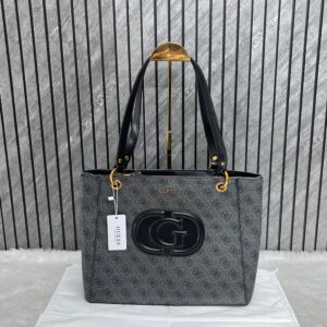 FIRST COPY Guess Geometric Printed Tote Bag