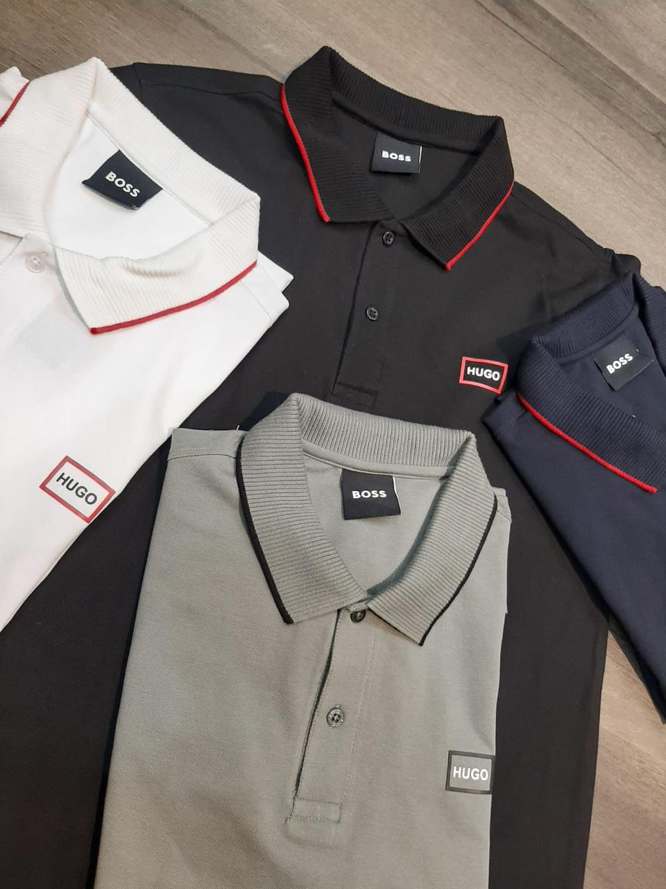 FIRST COPY HUGO BOSS EXCLUSIVE COTTON LYCRA COLLAR T-SHIRT - Image 10