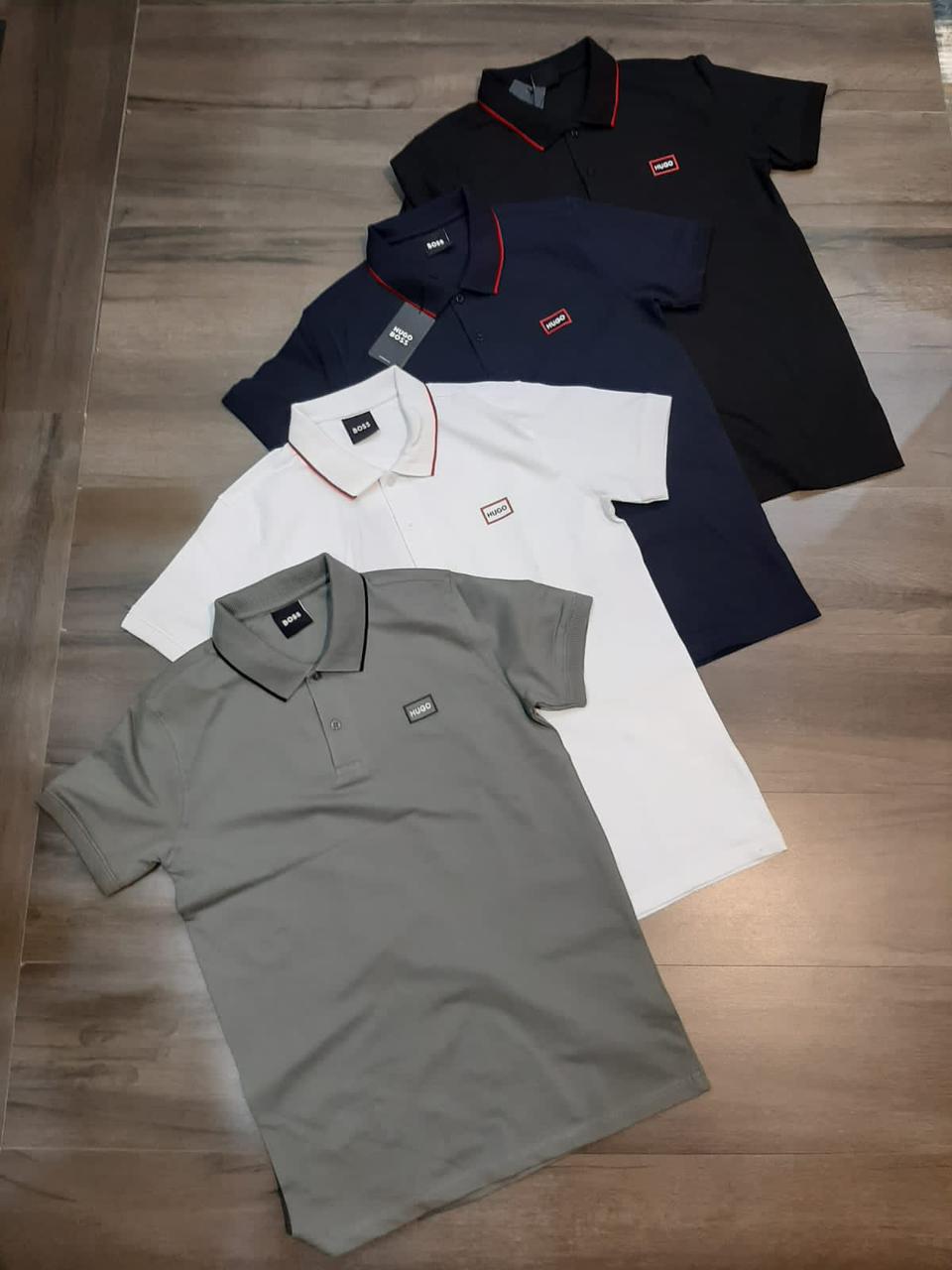 FIRST COPY HUGO BOSS EXCLUSIVE COTTON LYCRA COLLAR T-SHIRT - Image 4