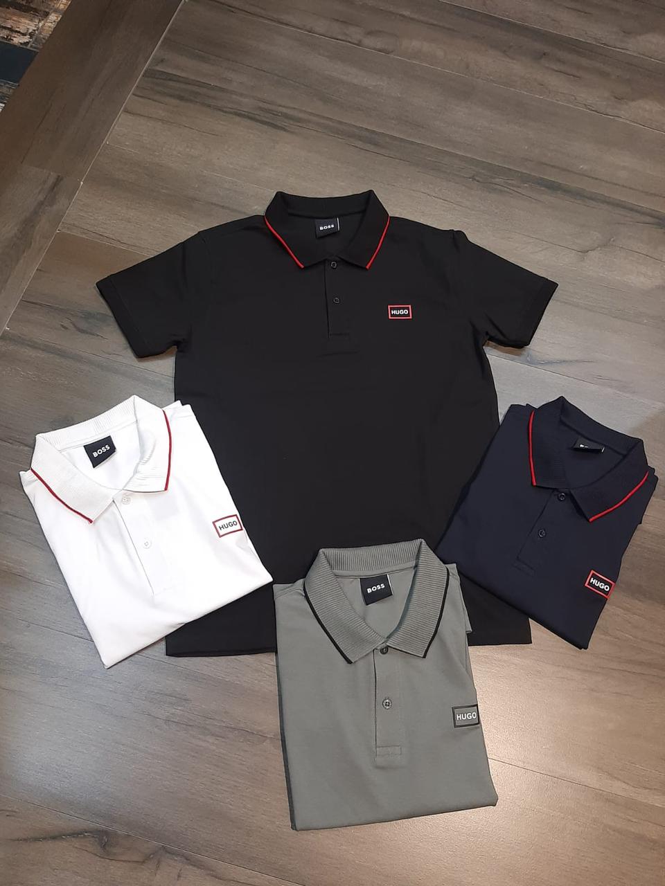 FIRST COPY HUGO BOSS EXCLUSIVE COTTON LYCRA COLLAR T-SHIRT - Image 5