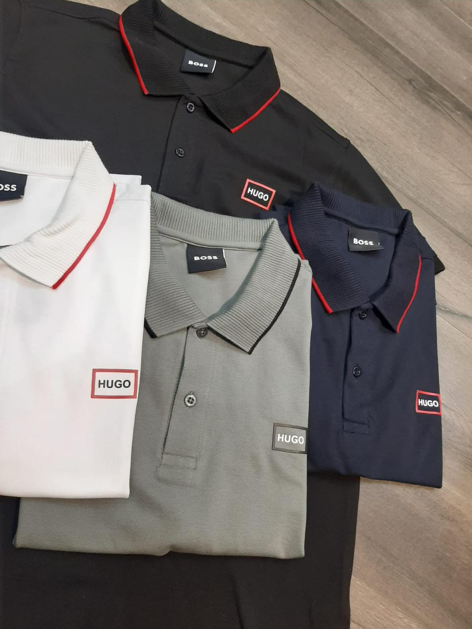 FIRST COPY HUGO BOSS EXCLUSIVE COTTON LYCRA COLLAR T-SHIRT - Image 6