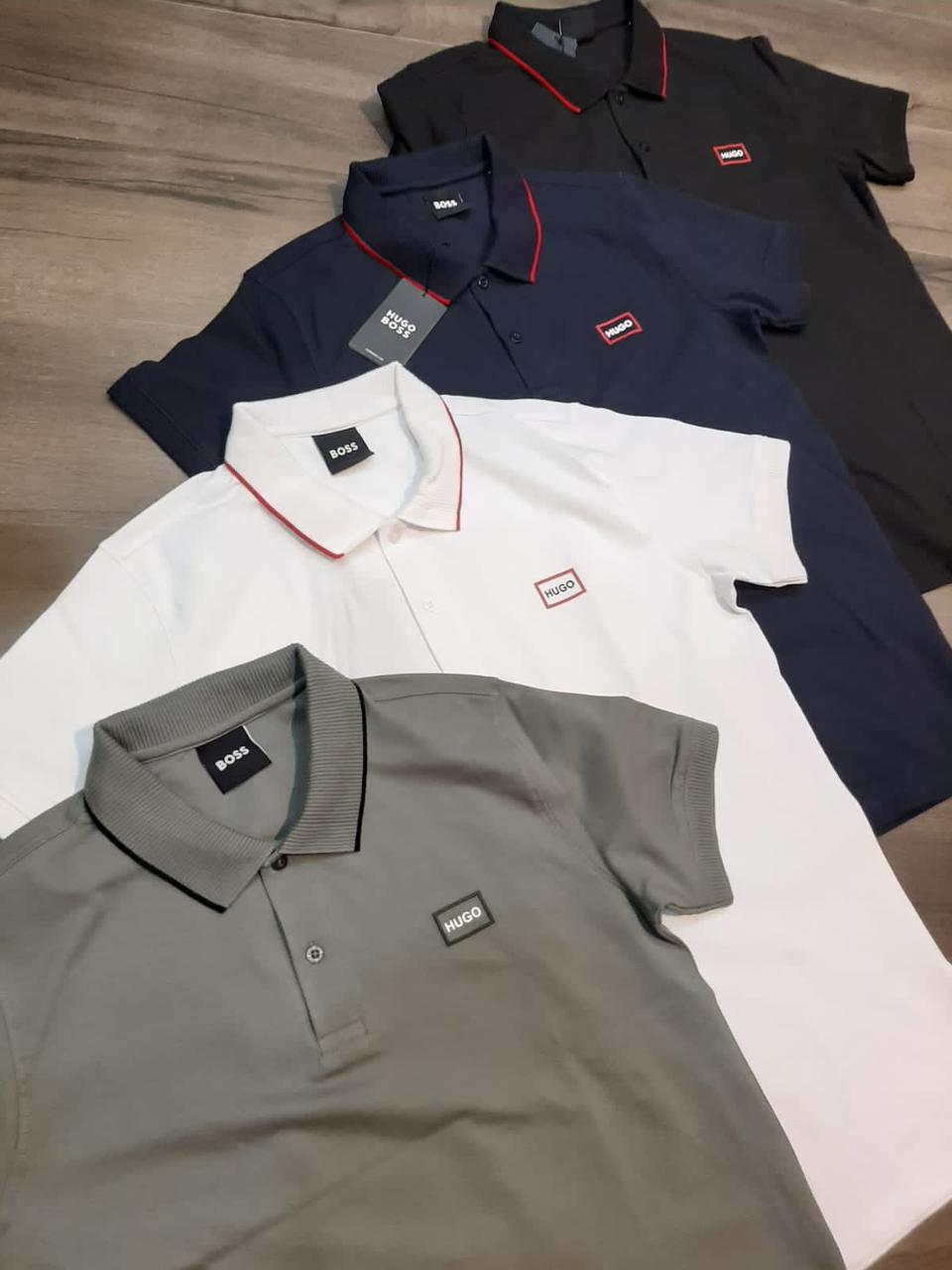 FIRST COPY HUGO BOSS EXCLUSIVE COTTON LYCRA COLLAR T-SHIRT - Image 9