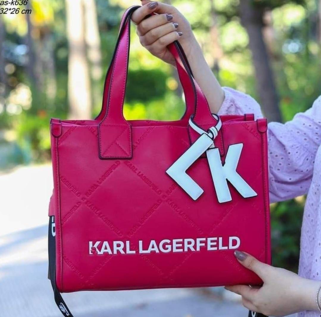 FIRST COPY KARL LAGERFELD KSQUARE EMBOSSED TOTEBAG WITH OGBOX & ACCESSORIES - Image 4