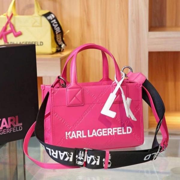 FIRST COPY KARL LAGERFELD KSQUARE EMBOSSED TOTEBAG WITH OGBOX & ACCESSORIES