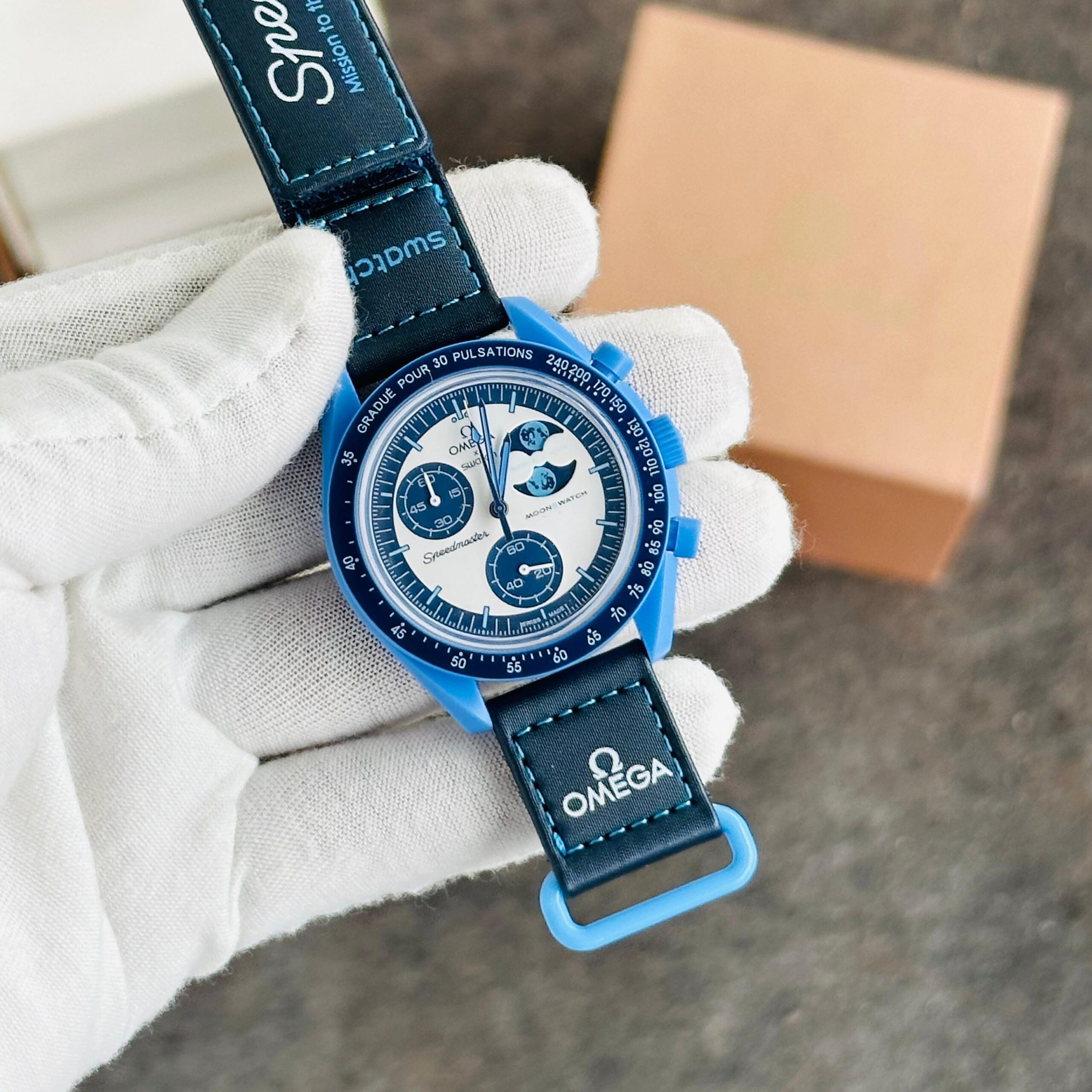 FIRST COPY OMEGA x SWATCH MOONSWATCH – MISSION TO THE SUPER BLUE MOONPHASE