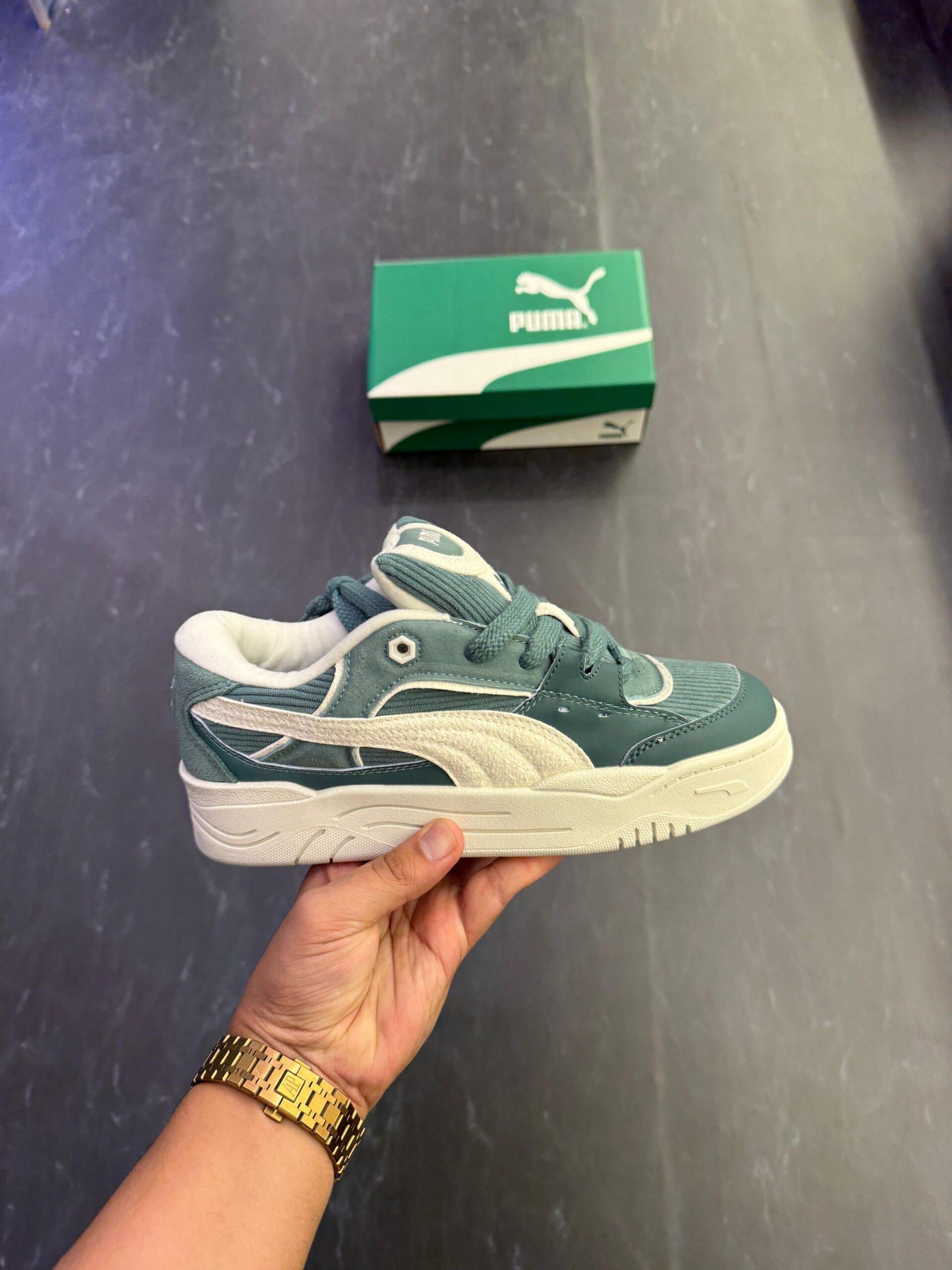 FIRST COPY PUMA SUEDE 180 GREY GREEN - Image 4