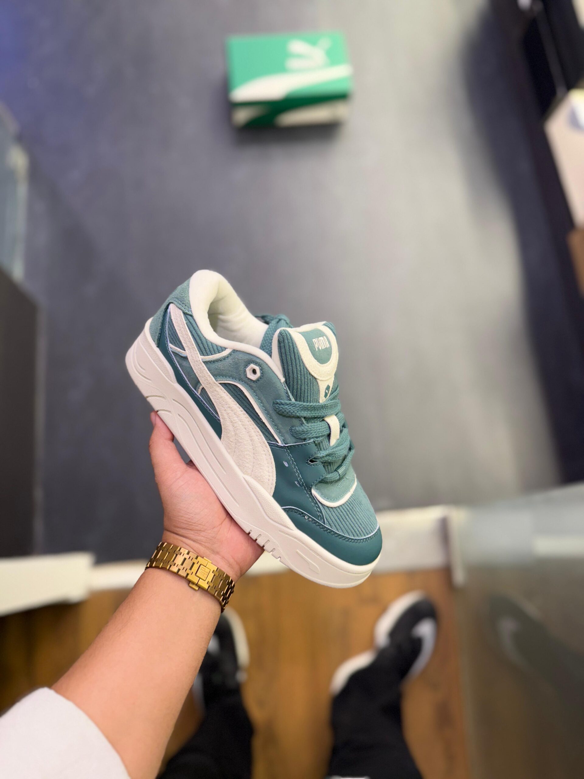 FIRST COPY PUMA SUEDE 180 GREY GREEN - Image 5
