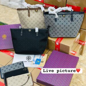 FIRST COPY Tory Burch T Monogram Large Zip Tote Bag