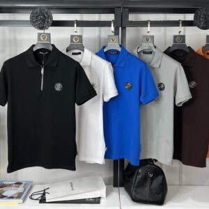 FIRST COPY BALMAIN PREMIUM ZIP COLLAR T-SHIRT