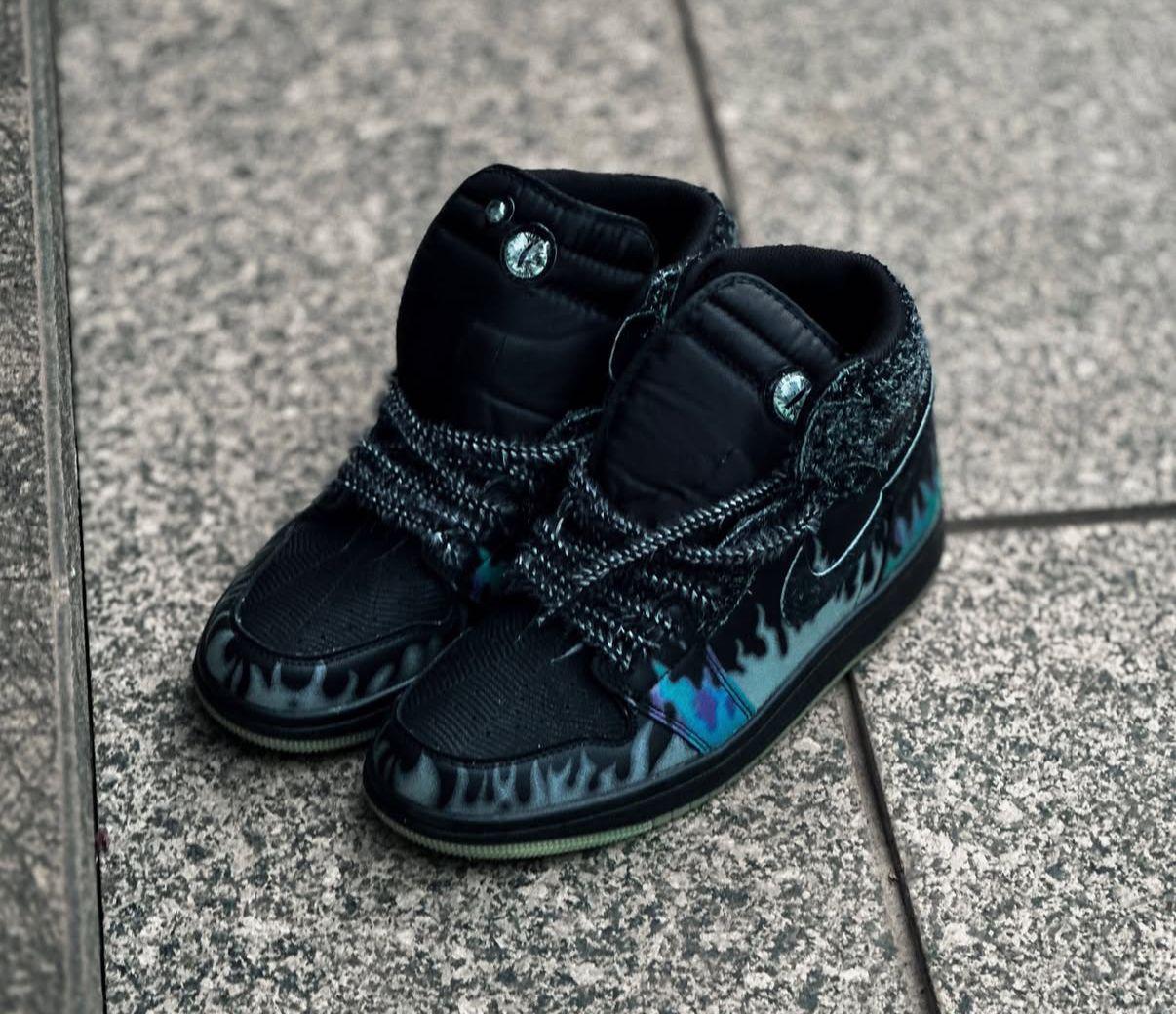 FIRST COPY AIR JORDANS 1 MID HALLOWEEN BLACK CAT - Image 3