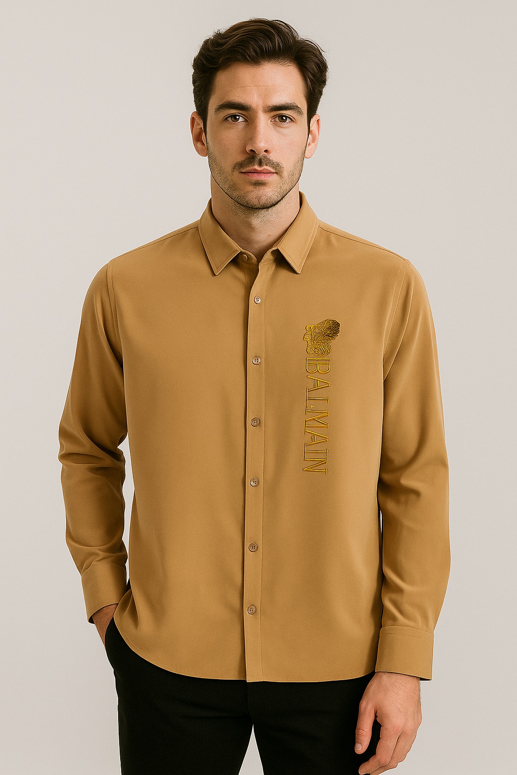 FIRST COPY BALMAIN EMBROIDERY SHIRT ( 6 COLORS ) - Image 5