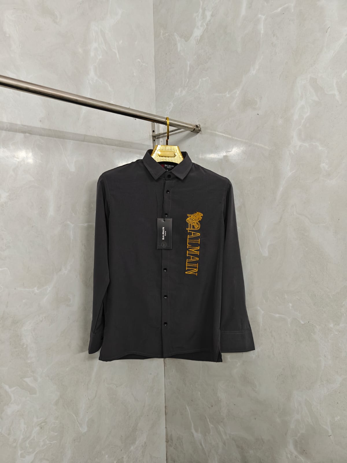 FIRST COPY BALMAIN EMBROIDERY SHIRT ( 6 COLORS ) - Image 6