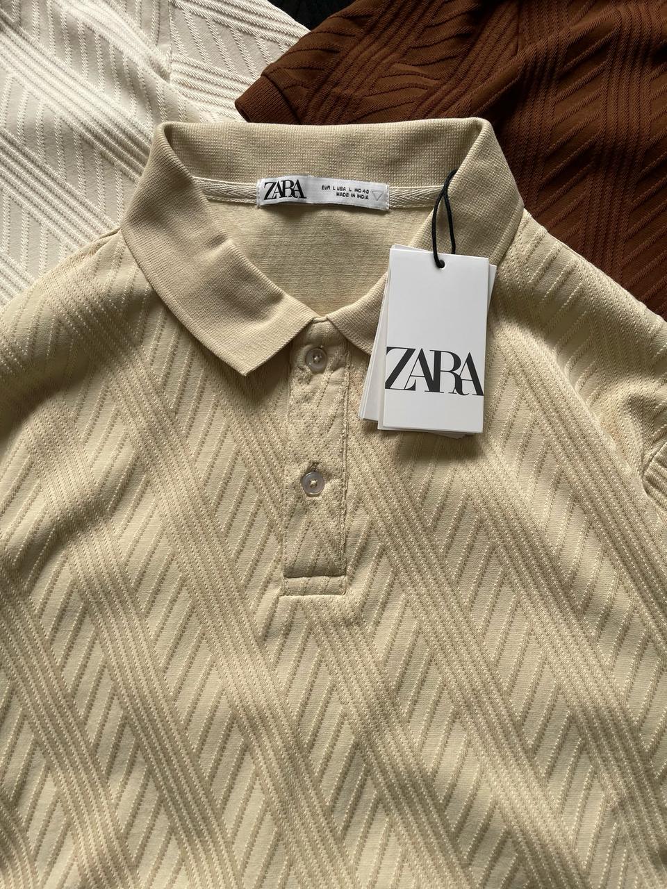FIRST COPY Zara imported Half Sleeves Collar T-shirt - Image 7