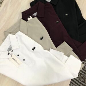 FIRST COPY FERRAGAMO IMPORTED FABRIC COTTON LYCRA POLOS