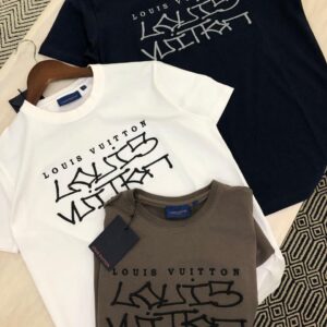FIRST COPY LOUIS VUITTON VERY PREMIUM COTTON LYCRA CREW NECK
