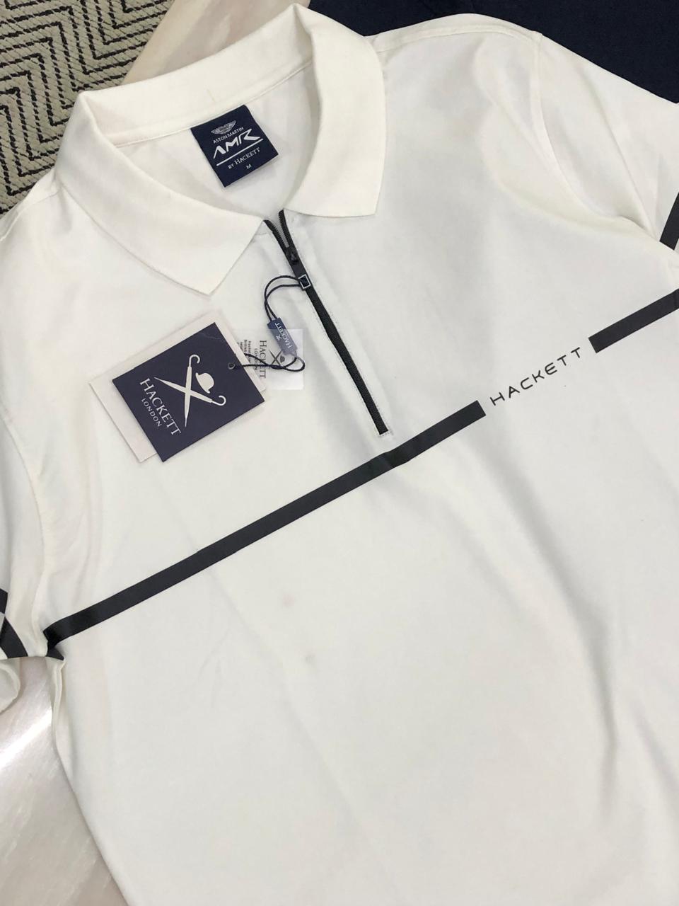 FIRST COPY HACKETT VERY PREMIUM COTTON LYCRA POLOS WITH ZIP - Image 5