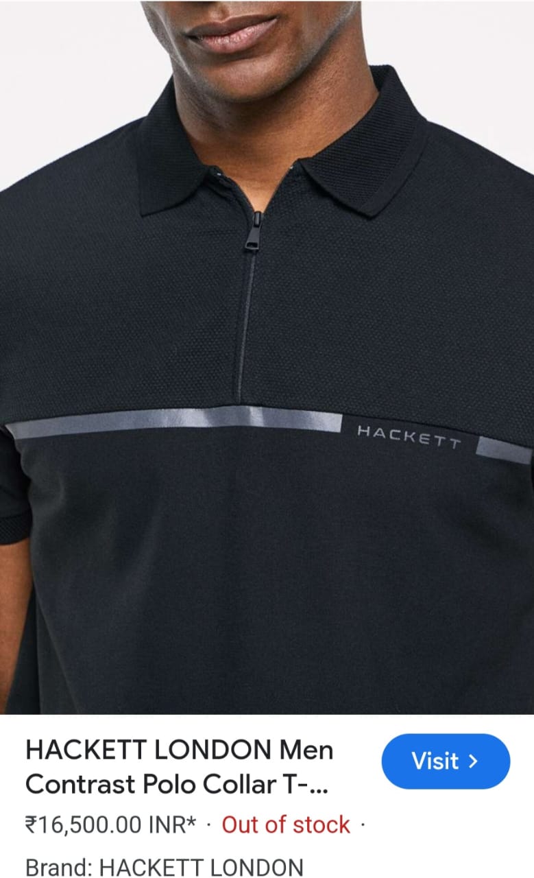 FIRST COPY HACKETT VERY PREMIUM COTTON LYCRA POLOS WITH ZIP - Image 3