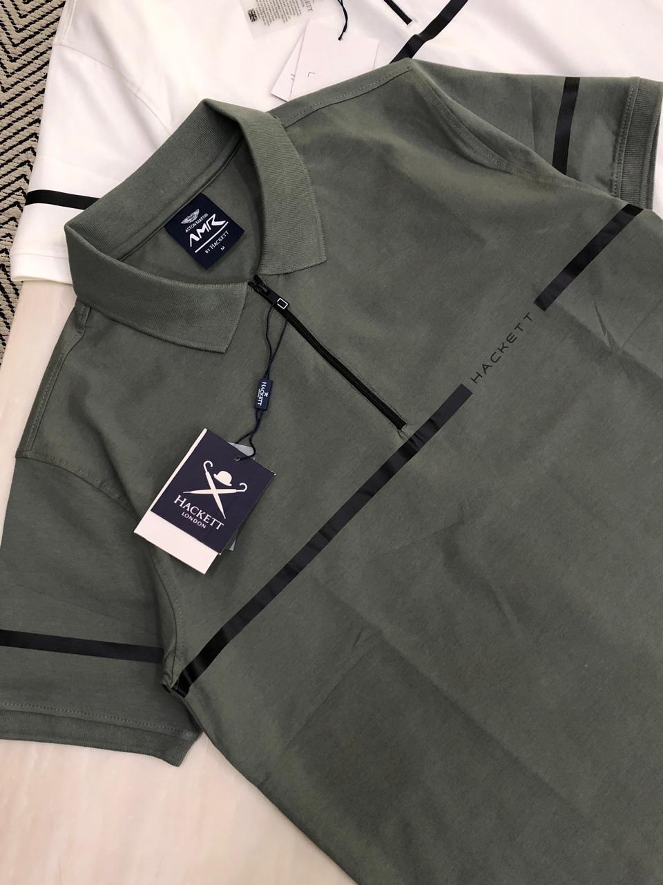 FIRST COPY HACKETT VERY PREMIUM COTTON LYCRA POLOS WITH ZIP - Image 12