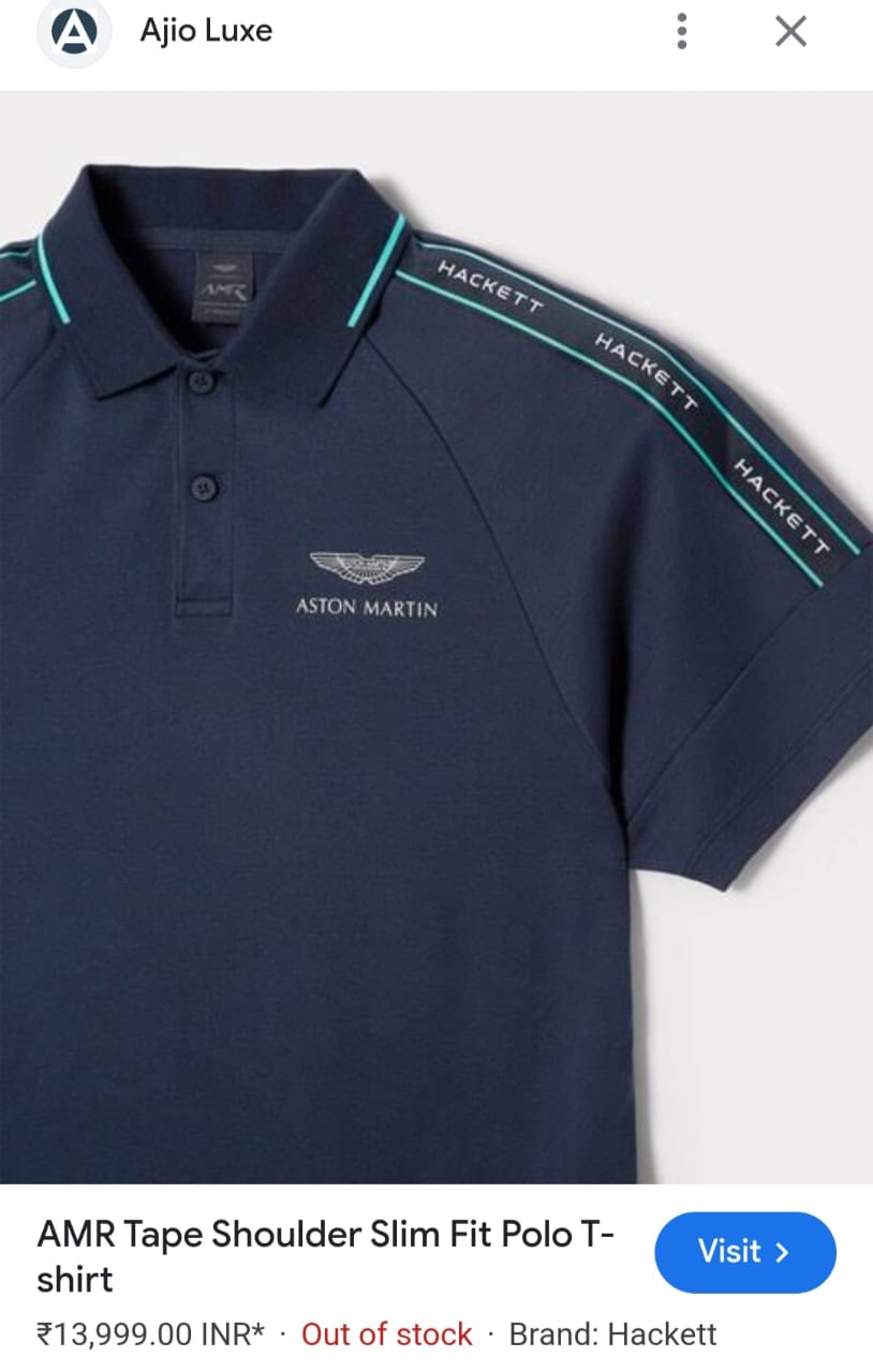 FIRST COPY HACKETT EXCLUSIVE COTTON LYCRA COLLAR T-SHIRT - Image 3