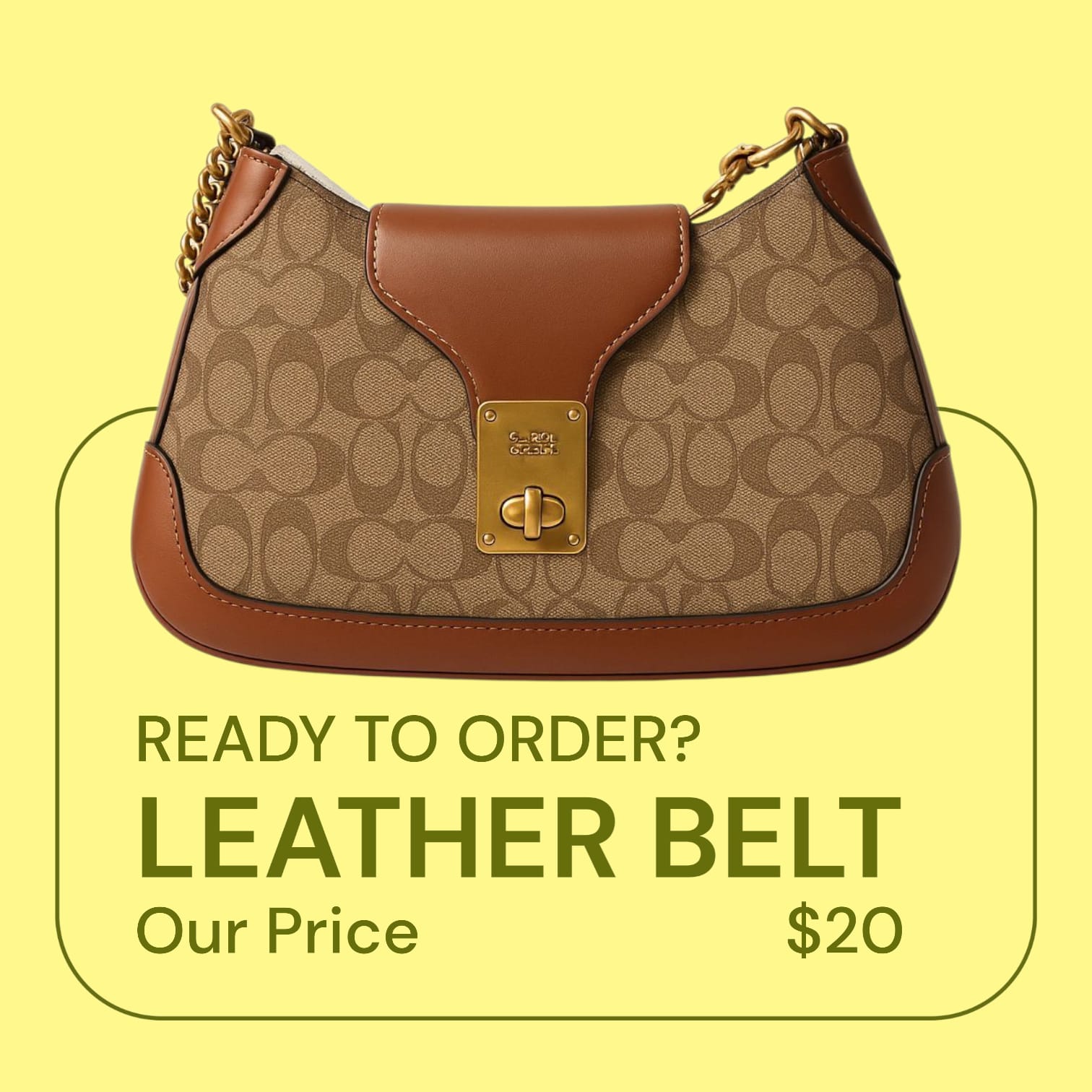 FIRST COPY Coach Guanchi bag with box premium quality - Image 9