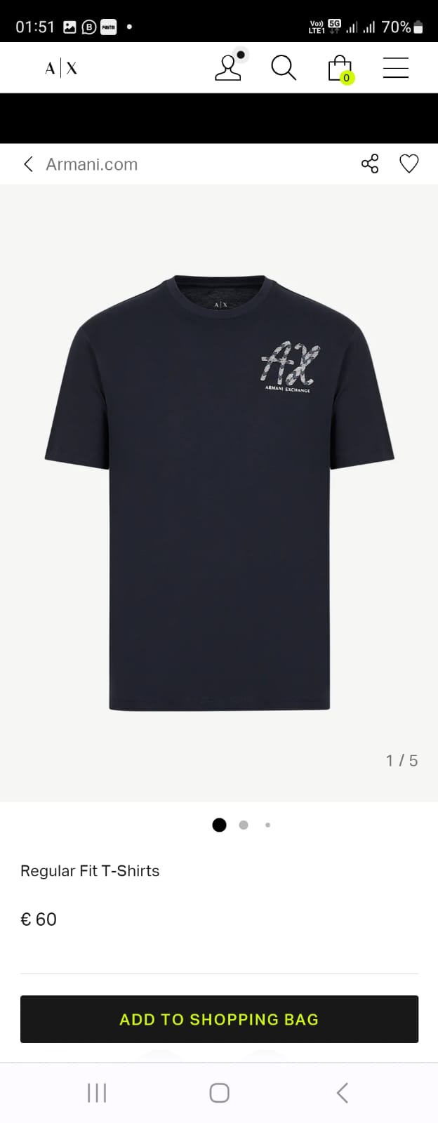 FIRST COPY ARMANI EXCLUSIVE COTTON LYCRA CREW NECKS