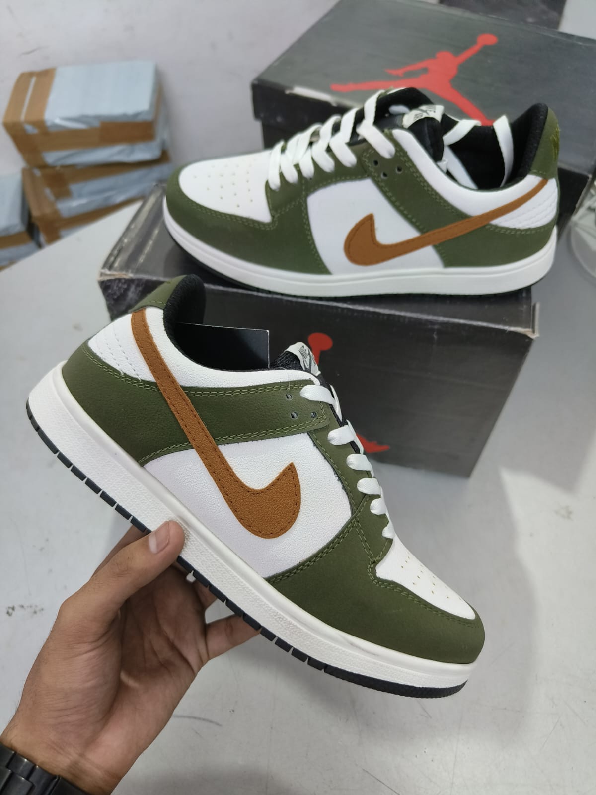 FIRST COPY Nike dunks BROWN GREEN - Image 4