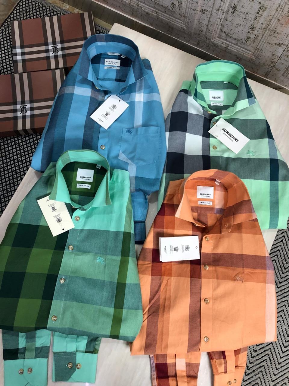 FIRST COPY BURBERRY IMPORTED FABRIC SHIRTS