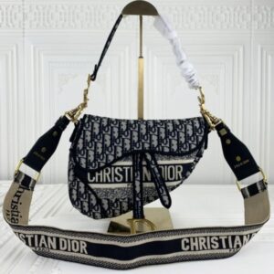 FIRST COPY Christian Dior Saddle Sling Bag ( Black)