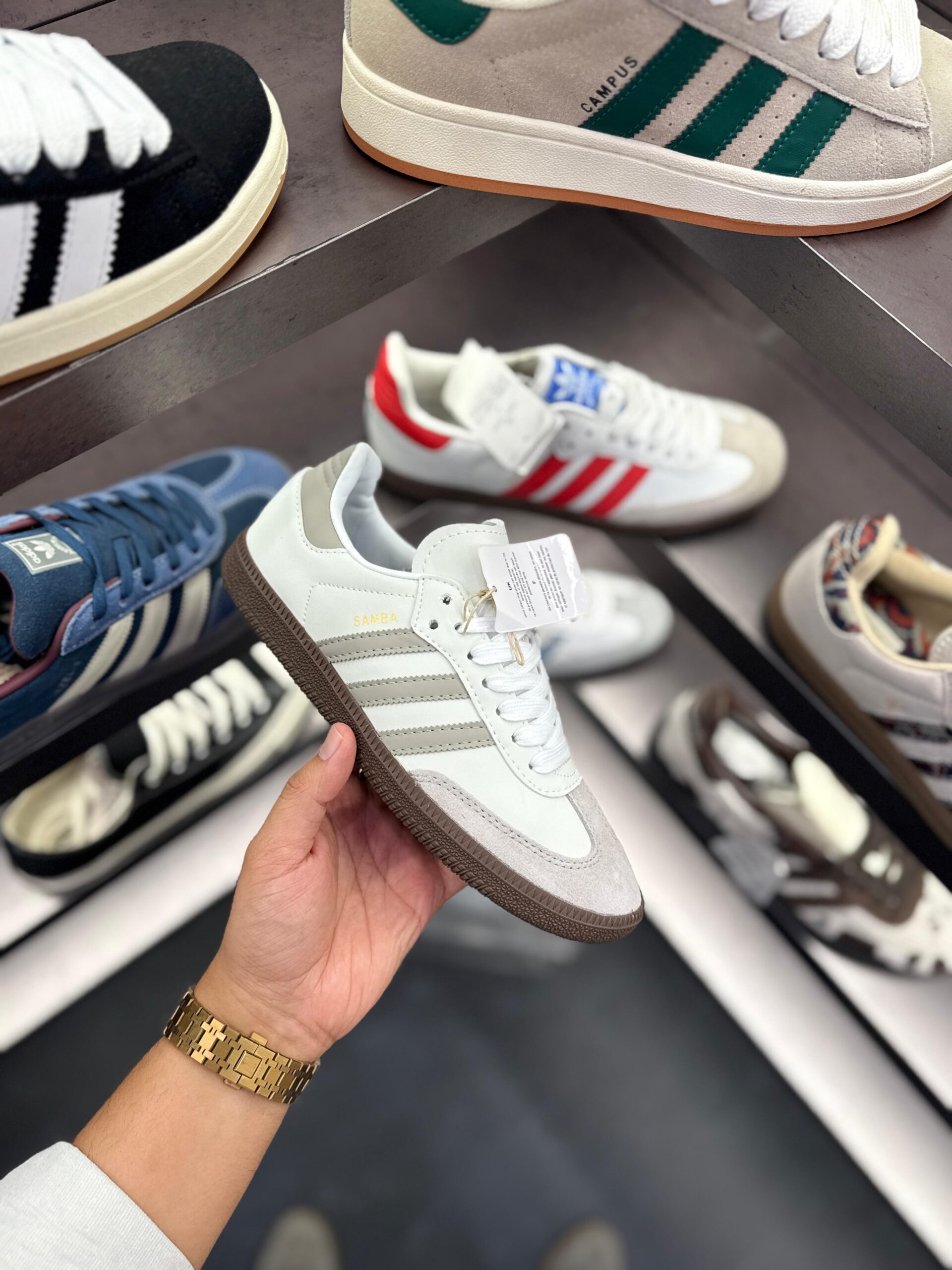 FIRST COPY ADIDAS ORIGINALS SAMBA OG GREY - Image 4