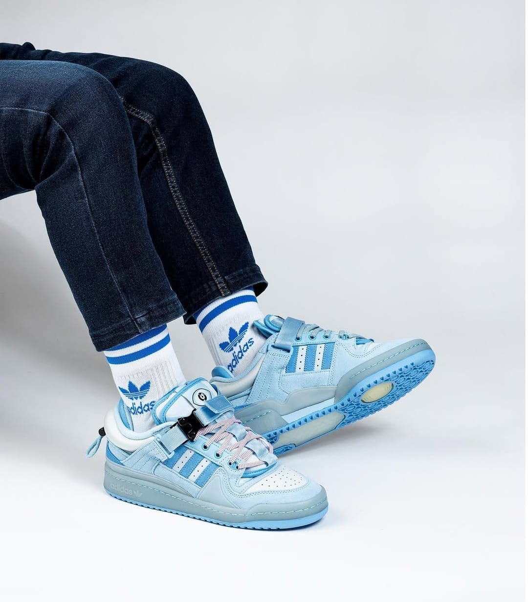 FIRST COPY Adidas Bad Bunny Blue/Tint for-unisex - Image 4