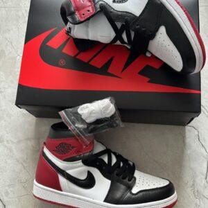 FIRST COPY Air jordan one black red shoes for men