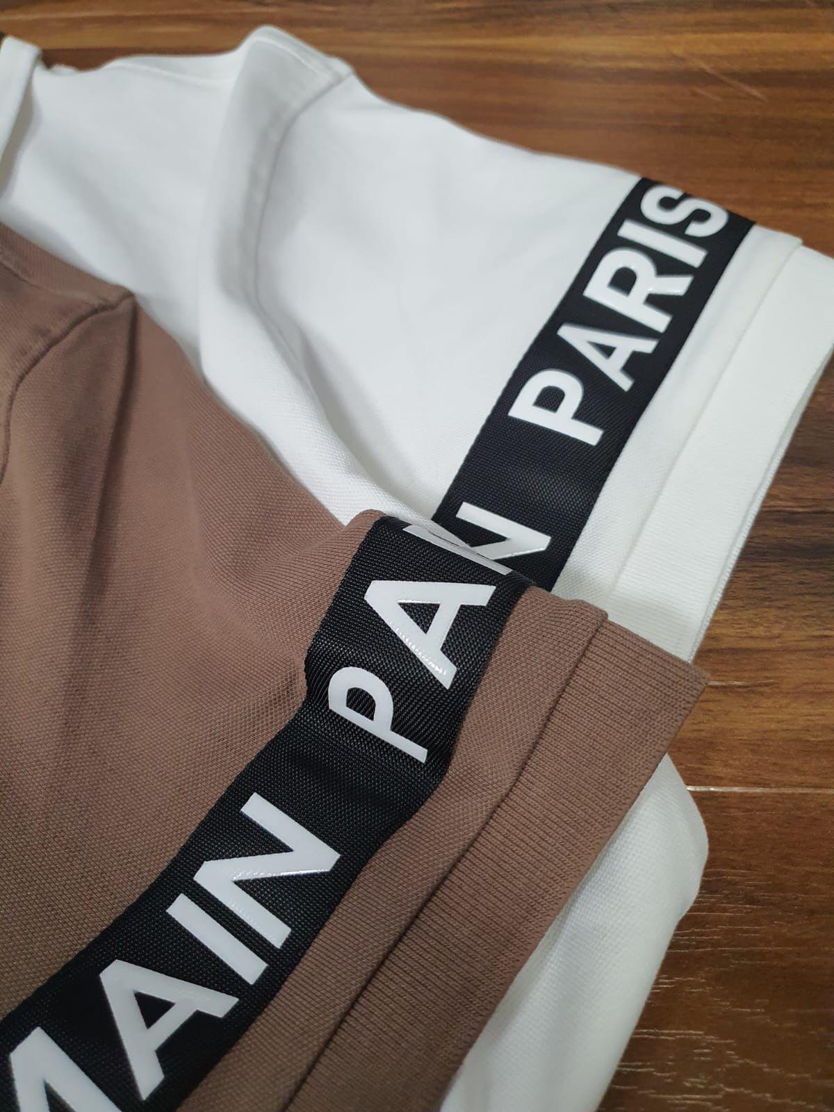 FIRST COPY BALMAIN EXCLUSIVE COTTON LYCRA COLLAR T-SHIRT - Image 6