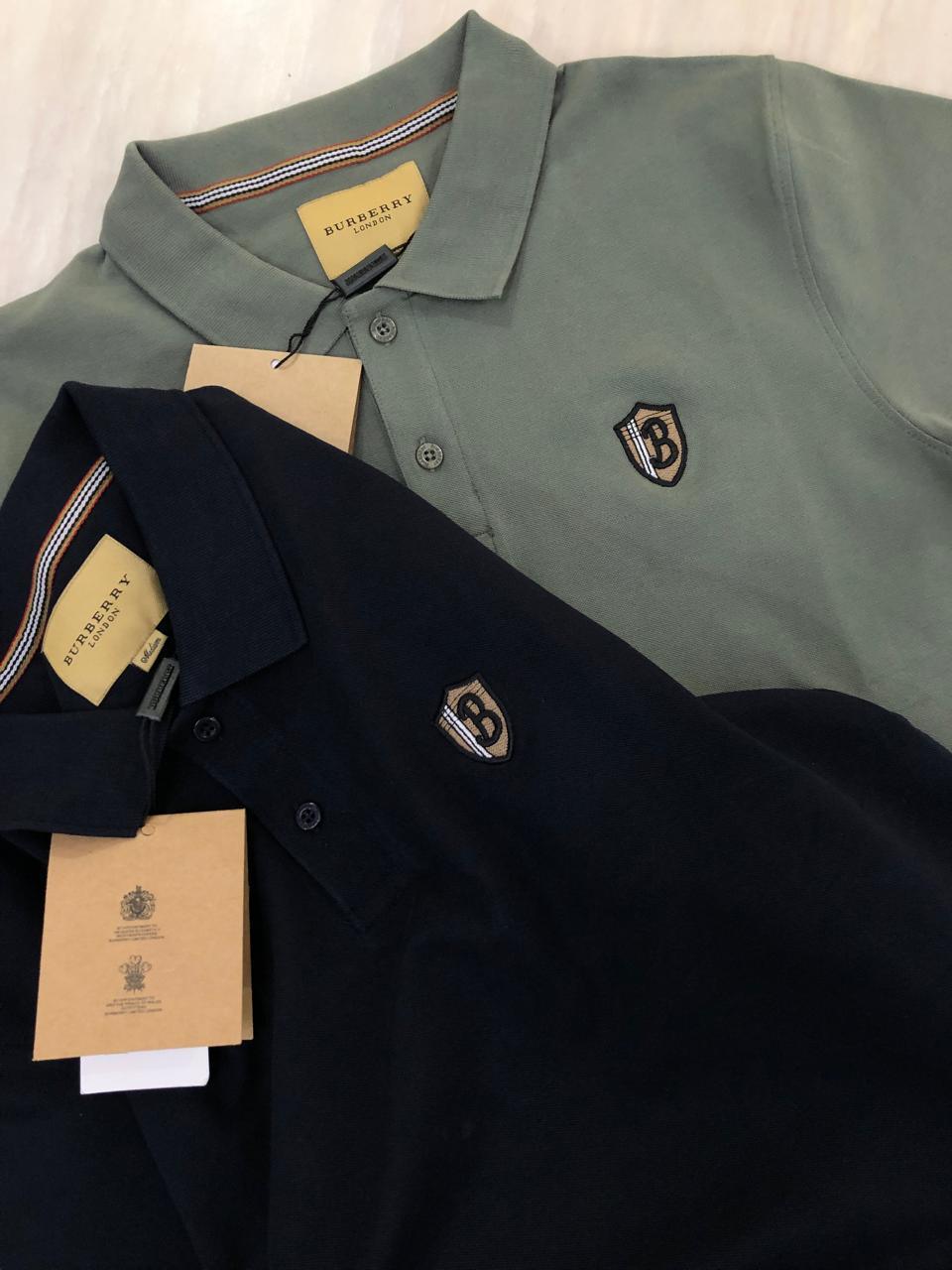 FIRST COPY BURBERRY EXCLUSIVE COTTON LYCRA POLOS T-SHIRT - Image 2