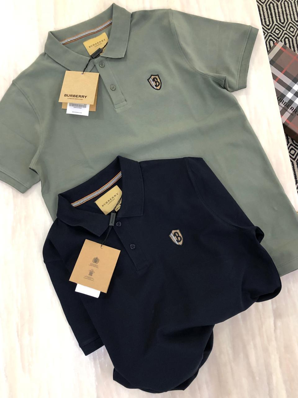 FIRST COPY BURBERRY EXCLUSIVE COTTON LYCRA POLOS T-SHIRT - Image 4