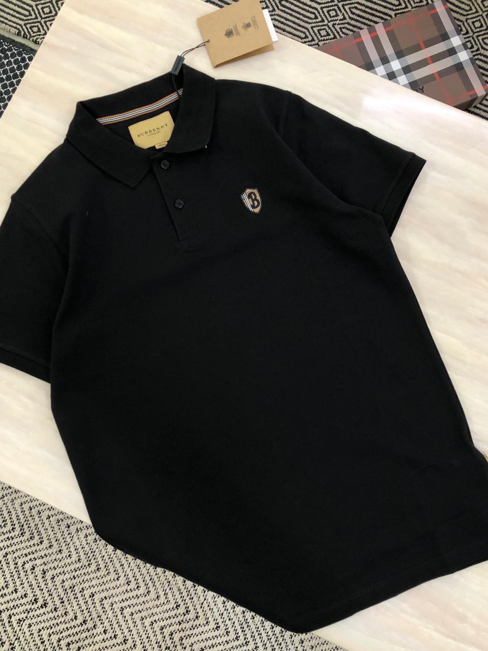 FIRST COPY BURBERRY EXCLUSIVE COTTON LYCRA POLOS T-SHIRT - Image 5