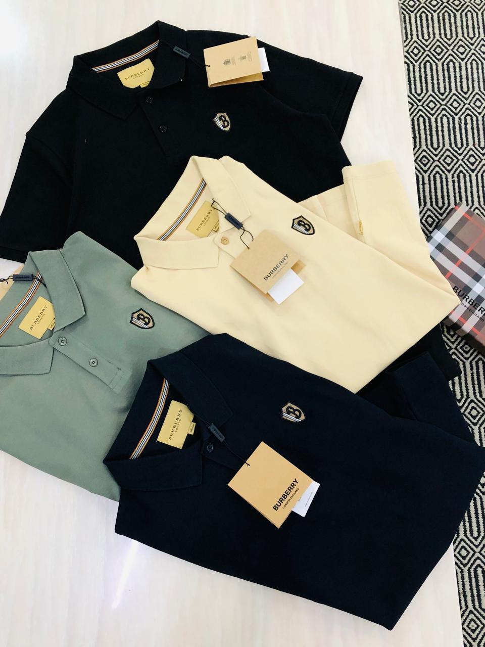 FIRST COPY BURBERRY EXCLUSIVE COTTON LYCRA POLOS T-SHIRT