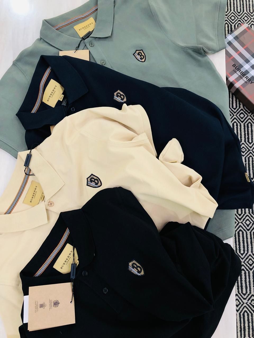 FIRST COPY BURBERRY EXCLUSIVE COTTON LYCRA POLOS T-SHIRT - Image 7