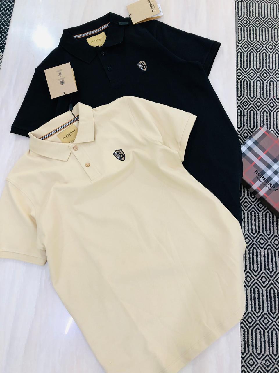 FIRST COPY BURBERRY EXCLUSIVE COTTON LYCRA POLOS T-SHIRT - Image 9