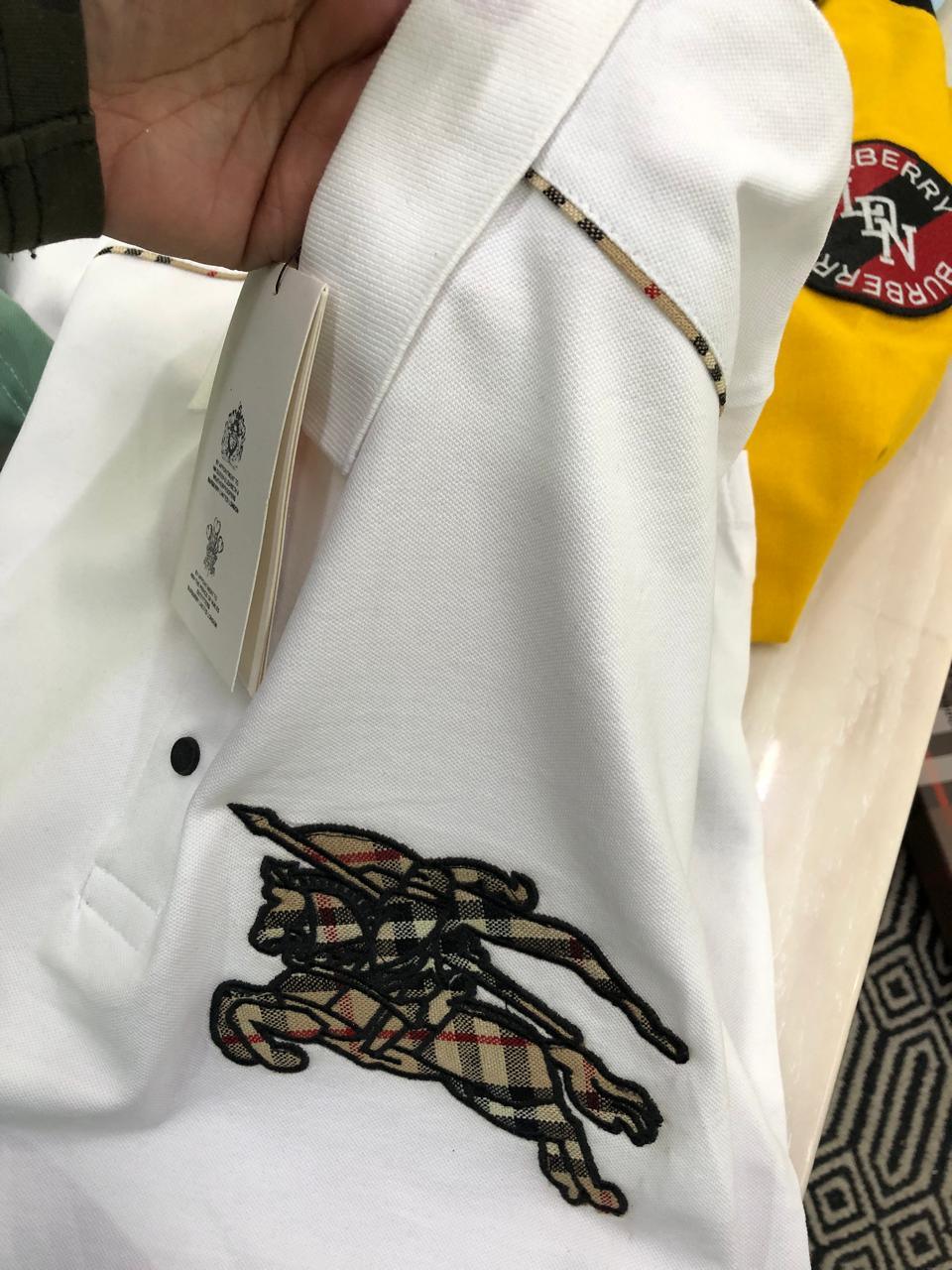 FIRST COPY BURBERRY PREMIUM COTTON LYCRA COLLAR TSHIRTS - Image 13