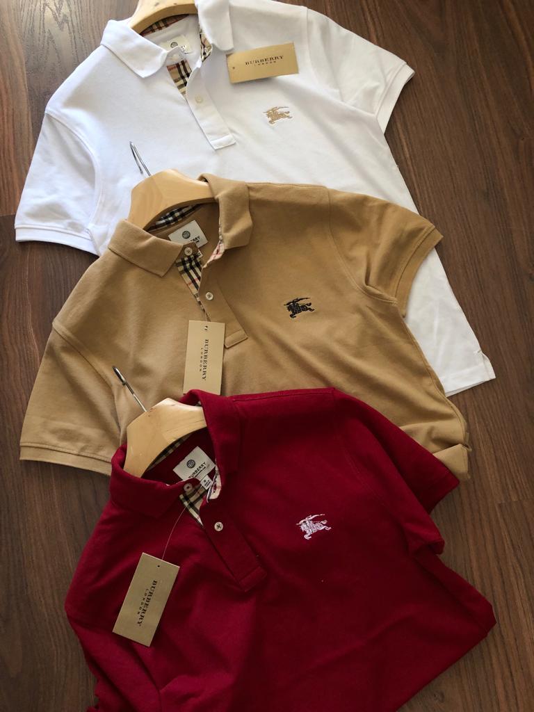 FIRST COPY BURBERRY PREMIUM COTTON LYCRA POLOS - Image 5