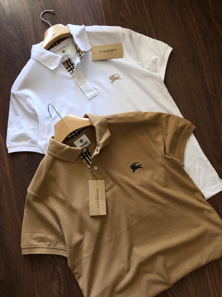 FIRST COPY BURBERRY PREMIUM COTTON LYCRA POLOS - Image 2