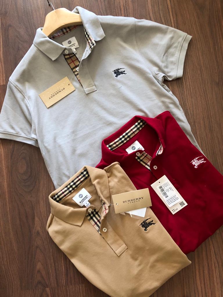 FIRST COPY BURBERRY PREMIUM COTTON LYCRA POLOS - Image 7