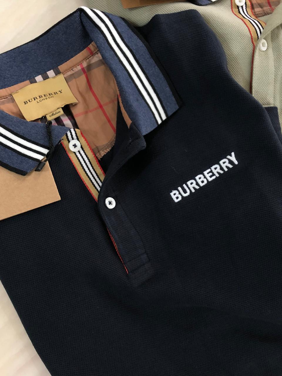 FIRST COPY BURBERRY VERY PREMIUM COTTON LYCRA POLOS T-SHIRT - Image 6